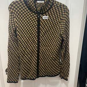 Hoodie sweater 
Deep Dive  Rumble Black Houndstooth Full Zip large 
Vtg